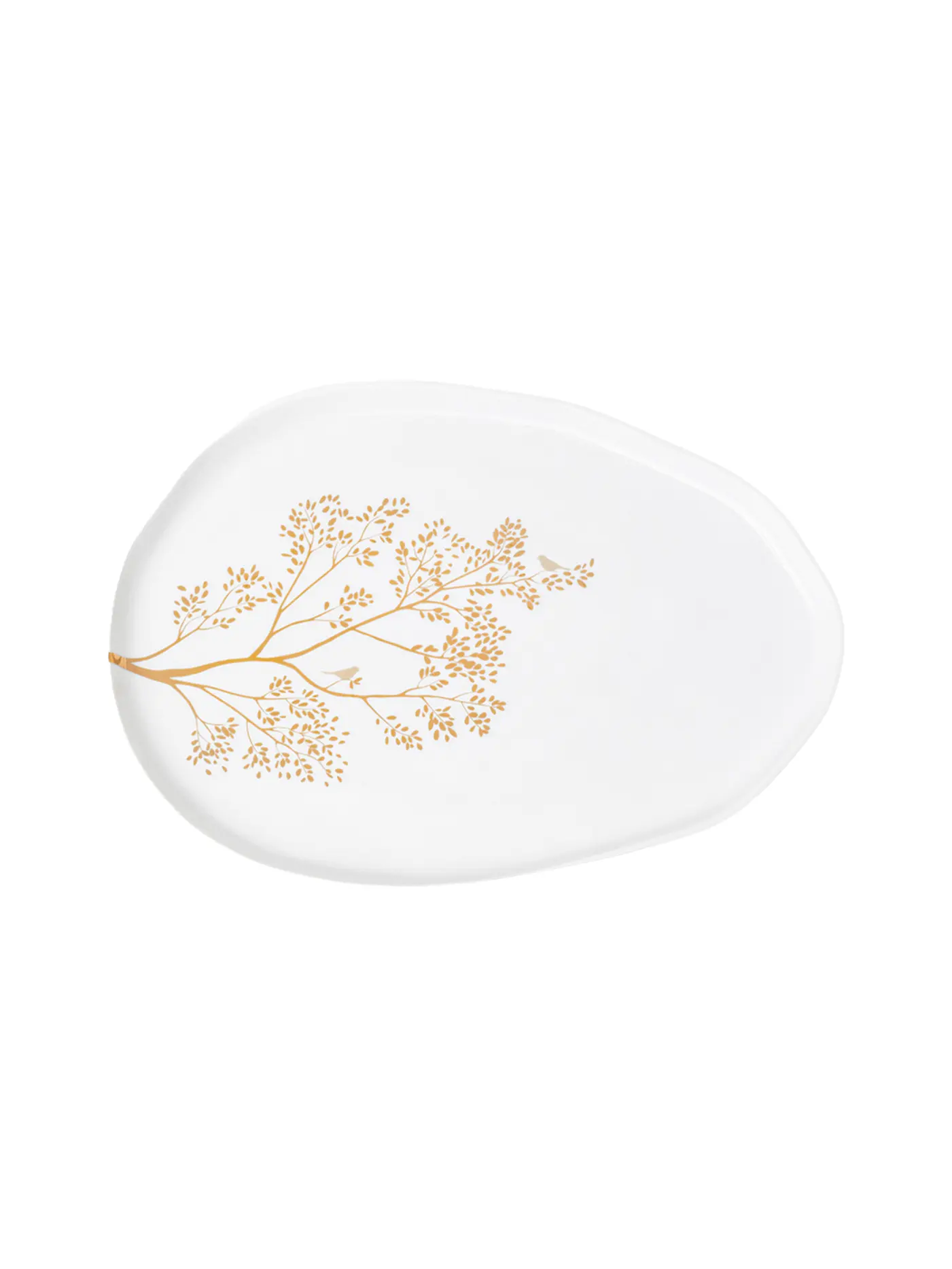 RAEDER | Schale GOLDZWEIG 28,5x20cm Weiss | 